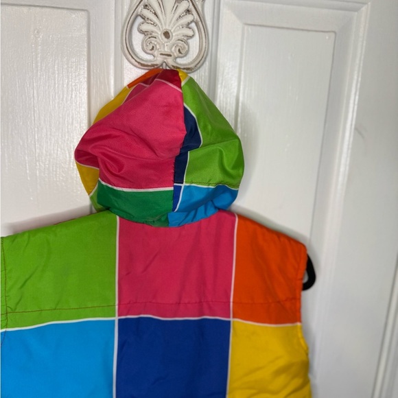 Vintage 80s Rainbow Puffer Jacket,  Retro Vest, Stranger Things Vest,.  #309 - Picture 3 of 14
